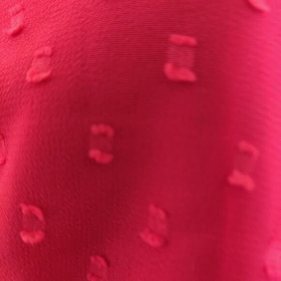 NWT Red Textured Dress SZ L JAPNA FLOWY Chiffon Cruise BOHO Swing Ruffle Large - Picture 7 of 16